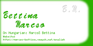 bettina marcso business card