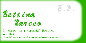 bettina marcso business card